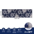 thumbnail image 3 of Findosom Runner Rug for Hallway 2x8 ft,Non-slip Machine Washable Runners Flower Floor Mats Low Pile Carpet Rug Runner with Rubber Backing for Entryway Doormat Bathroom Kitchen Laundry Room,Blue, 3 of 8