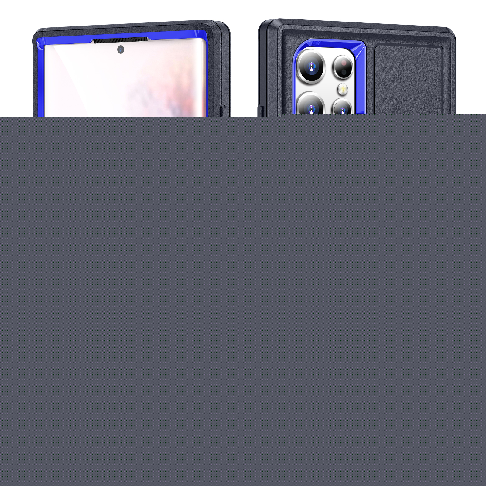 thumbnail image 5 of Feishell Case for Samsung Galaxy S23 Ultra 6.8 inch,Heavy Duty 3 Layer Military Protection with Hidden Kickstand Shock Resistant Armor Hybrid Bumper Rugged Rubber Phone Cover,Navy Blue, 5 of 9