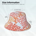 thumbnail image 4 of Vsdgher Corals Print Bucket Hat for Men&Women Bucket Hat Reversible Summer Double-Side-Wear Travel Gardening, Beach, Camping, Hiking, Fishing Cap, 4 of 5