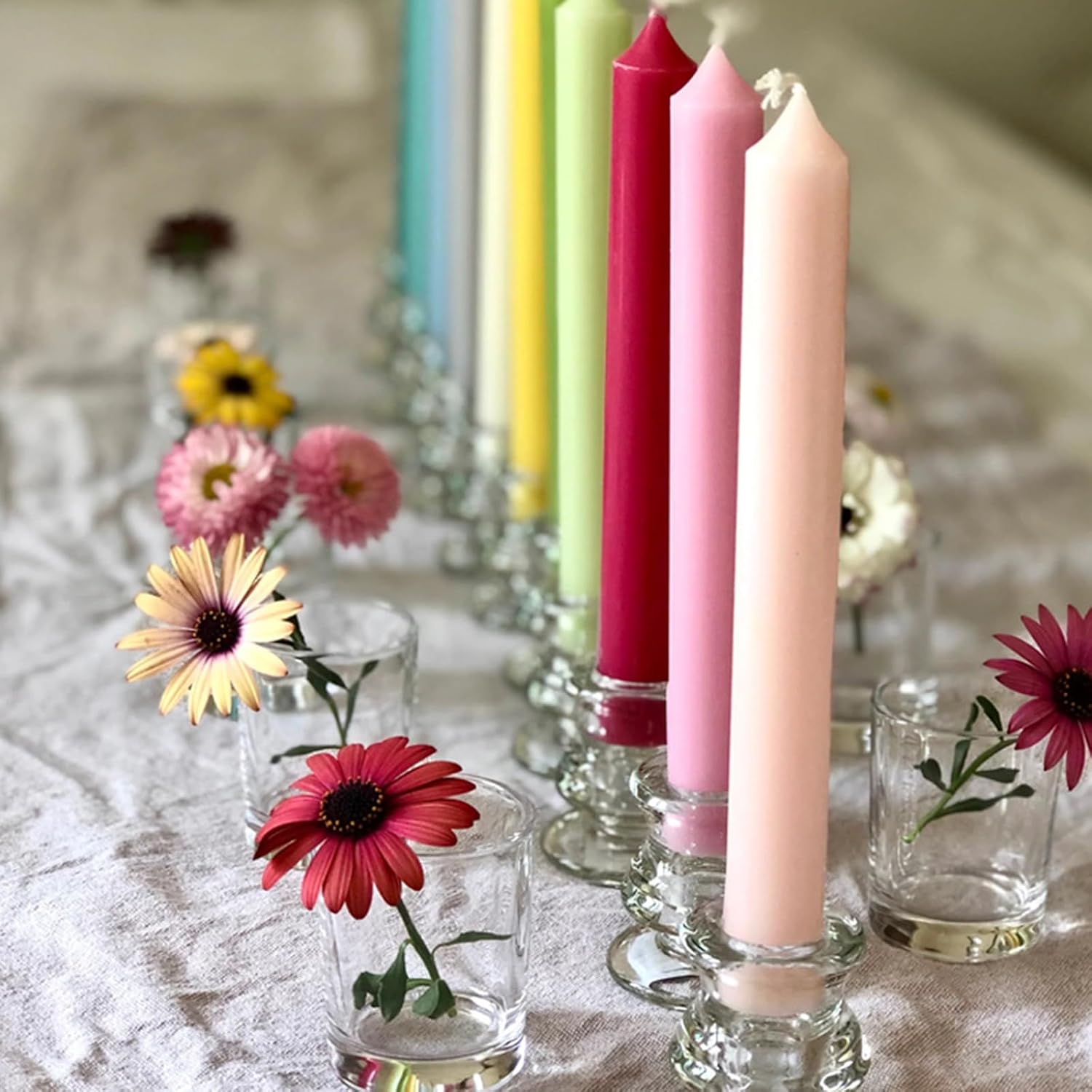6 Holes Long Cylinder Silicone Candle Molds, Pillar Cylinder Shape Mold for Aromatherapy Candle Soy Wax Soap Clay Craft Plaster Resin Handmade Crafts Gifts Birthday Cake Decor(5.9in)