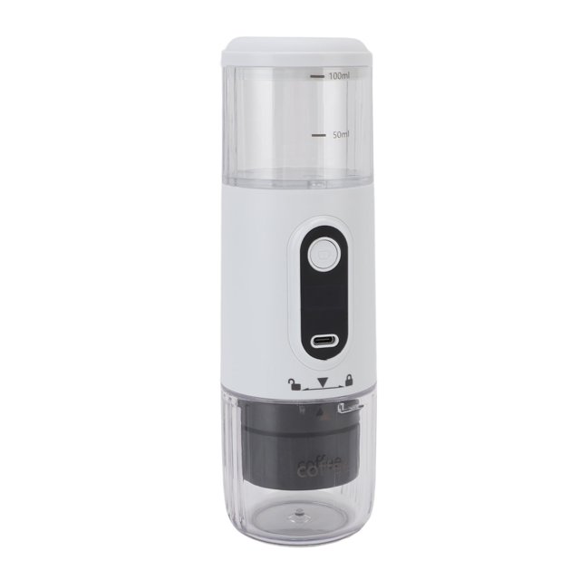 Machine à Espresso Électrique Portable, Cafetière de Voyage Rechargeable, Cafetière Portative pour Voiture pour Camping Randonnée Bureau Compartiment pour Poudre et Capsules