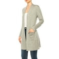 thumbnail image 2 of Women's Classic Long Sleeve Cardigan with Side Pockets for Everyday Wear, 2 of 6