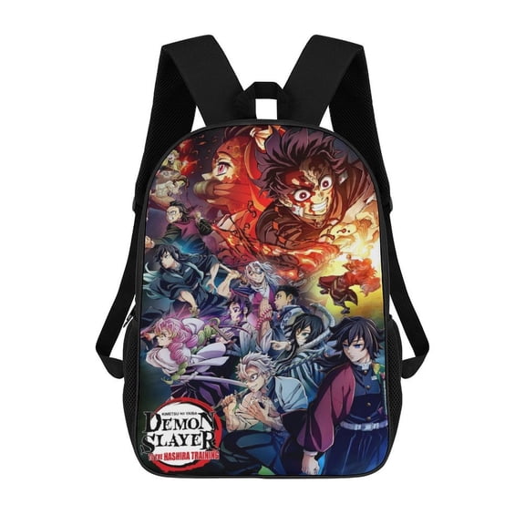 Lightweight Demon Ta-njiro Slay-er Backpack for Women, Men, Unisex 17 Inch Schoolbag Backpack Rucksack Large Capacity Shoulder Bag Travel Bags Students Bookbag