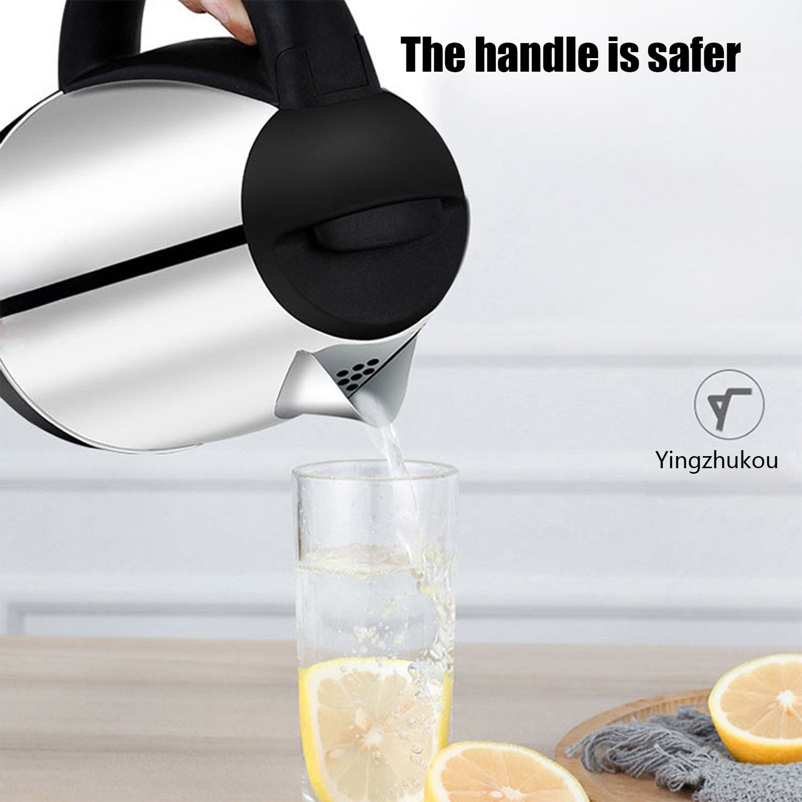 Swiftyle 2 Pcs Stainless Steel Electric Kettle Fast Boil Auto Shut Off Safe Home Kitchen Appliance Hot Water Pot for Tea Coffee(2L)