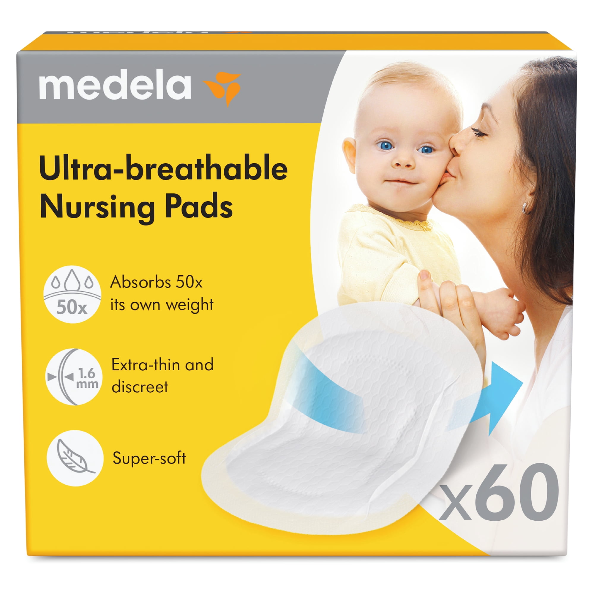 Medela Ultra-Breathable Nursing Pads, 60 Count