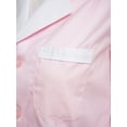 thumbnail image 5 of DPOIS Women's Lab Coat Doctor Nurse Long Sleeve Medical Coat Pink Peaked Lapel M, 5 of 7