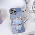 thumbnail image 1 of Funda de teléfono Kawaii Hello Kitty con soporte de espejo de maquillaje, carcasa de teléfono móvil Kt Cat para Iphone 14, 13, 12, 11 Pro Max, Xr, Xs zhangmengya LED, 1 of 2