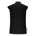 thumbnail image 4 of Gamivast Mens Medieval Pirate Sleeveless Shirts Lace Up V-Neck Lace Up Steampunk Costume Solid Color Gothic Pirate Beach Tunic Tops Black S Camisas De Vestir Para Hombres, 4 of 5