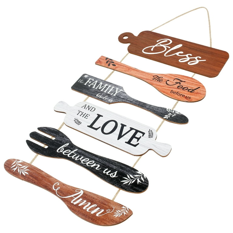 Lzvxtym Wooden Bless Farmhouse Kitchen Wall Hanging Sign photo 3