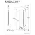 thumbnail image 3 of Kingston Brass KS8135DL Concord Freestanding Tub Faucet with Hand Shower, Oil Rubbed Bronze, 3 of 6