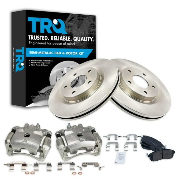 TRQ Front Brake Calipers Pads & Rotors Fits 2017-2019 Nissan Sentra BKA25328