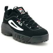 Fila Big Kid's Disruptor II Running Sneakers (5 M US Big Kid, Black/White/Vintage Red)