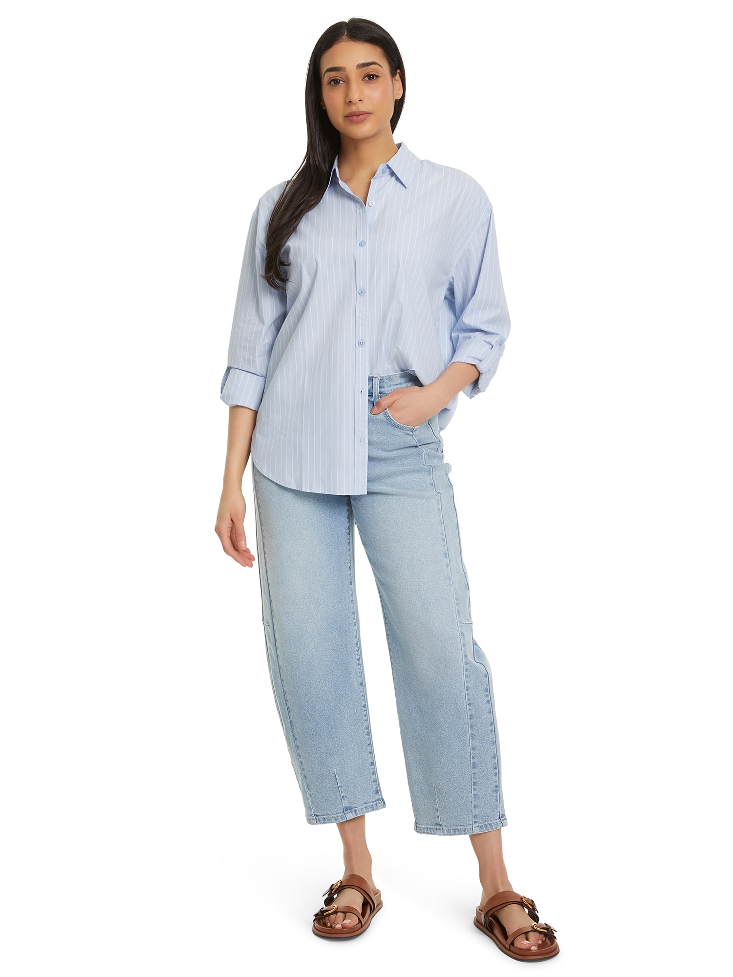 Gloria Vanderbilt Swan Series Women's Amanda Oversized Shirt, Sizes XS-XXL