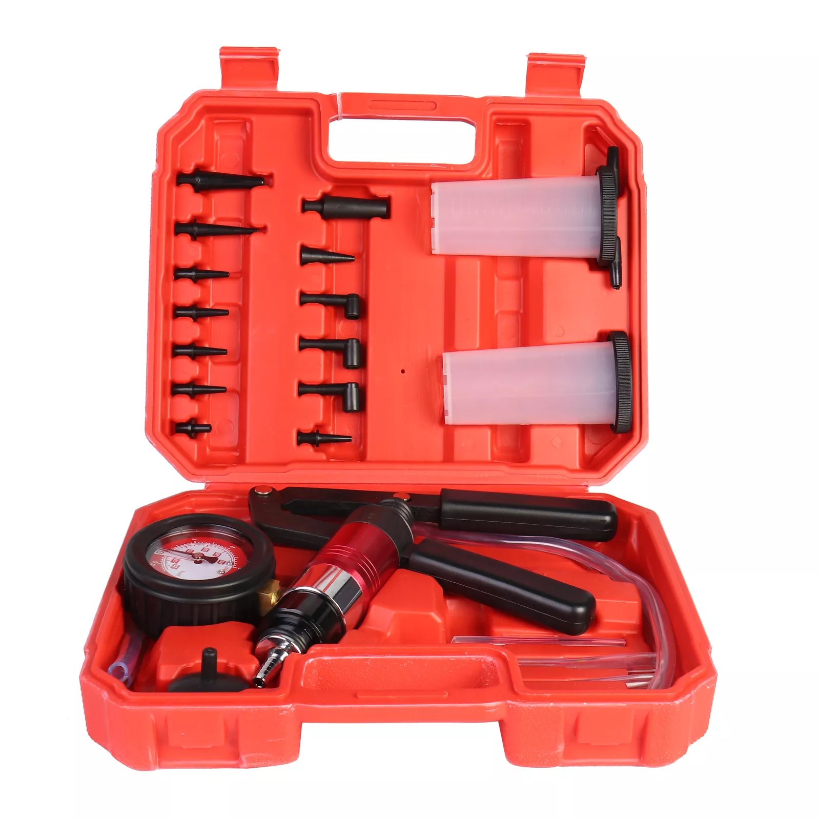 MOSTPLUS 21PCS Hand-Held DIY Vacuum and Pressure Pump Tester Kit Brake Bleeder Kit