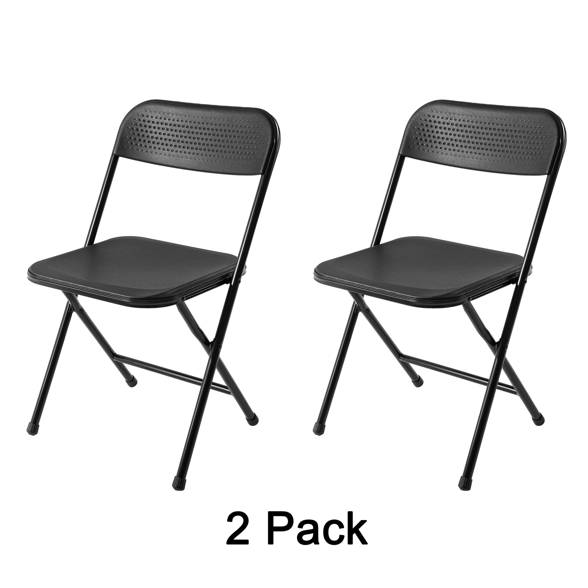 Mainstays Banquet Resin Folding Chair Black Set of 2