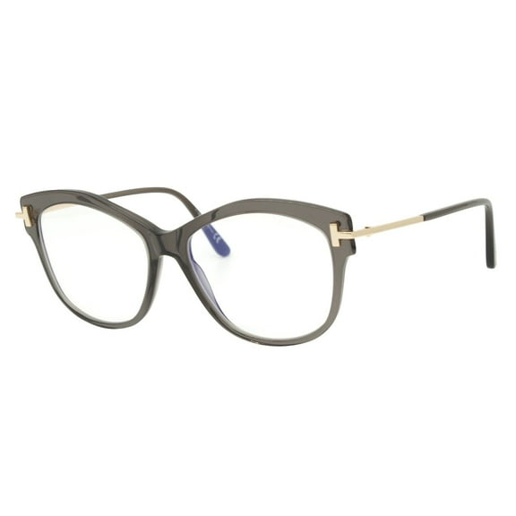 Tom Ford 5705-B 020 Crystal Grey Women's Eyeglasses Blue Block 56-16-140 W/Case
