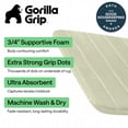 thumbnail image 3 of GORILLA GRIP Bathroom Rug, Soft Absorbent Memory Foam Shower Floor Mat, 24x17 Sage Green, 3 of 10