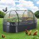 thumbnail image 5 of Yeshouse Cama de jardín elevada ovalada grande con patas y ruedas, jardinera de acero galvanizado grueso, ideal para jardinería en interiores y exteriores, flores y verduras, 5 of 8