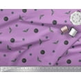 thumbnail image 3 of Soimoi Purple Cotton Voile Fabric Moon,Star & Bats Halloween Printed Craft Fabric by the Yard 42 Inch Wide, 3 of 3
