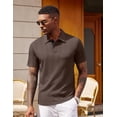thumbnail image 2 of COOFANDY Men' Polo Shirts Short Sleeve Casual Shirts Collared Shirts Summer Textured Knit Golf Polos, 2 of 6