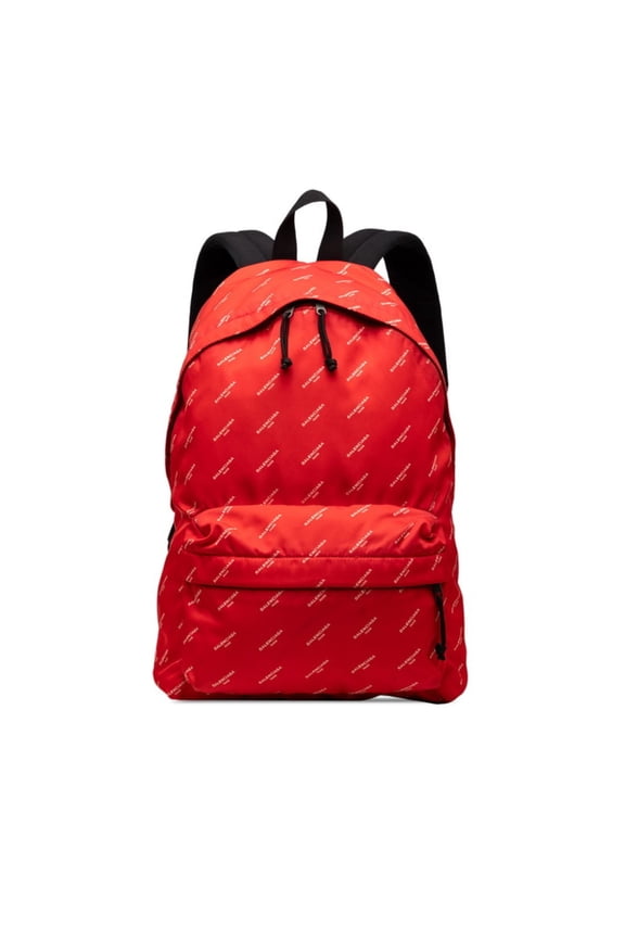 Pre-Owned Balenciaga Explorer Logo Backpack 503221 Red Nylon Women's BALENCIAGA