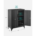 thumbnail image 2 of SONGMICS Lateral File Cabinets, 3-Tier Large Office Cabinet Metal Storage Home Organizer, Black, 2 of 7
