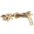 thumbnail image 3 of Water Faucet Copper Tap Double Cross Handle G1/2 Thread Concealed Installation for Bathroom Retro Style, 3 of 12