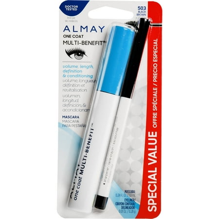 Almay Multi-Benefit Mascara Eyeliner Pack - 503 Black - 0.24 fl oz + 0.01oz
