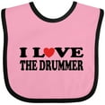 thumbnail image 3 of Inktastic I Love The Drummer Boys or Girls Baby Bib, 3 of 4
