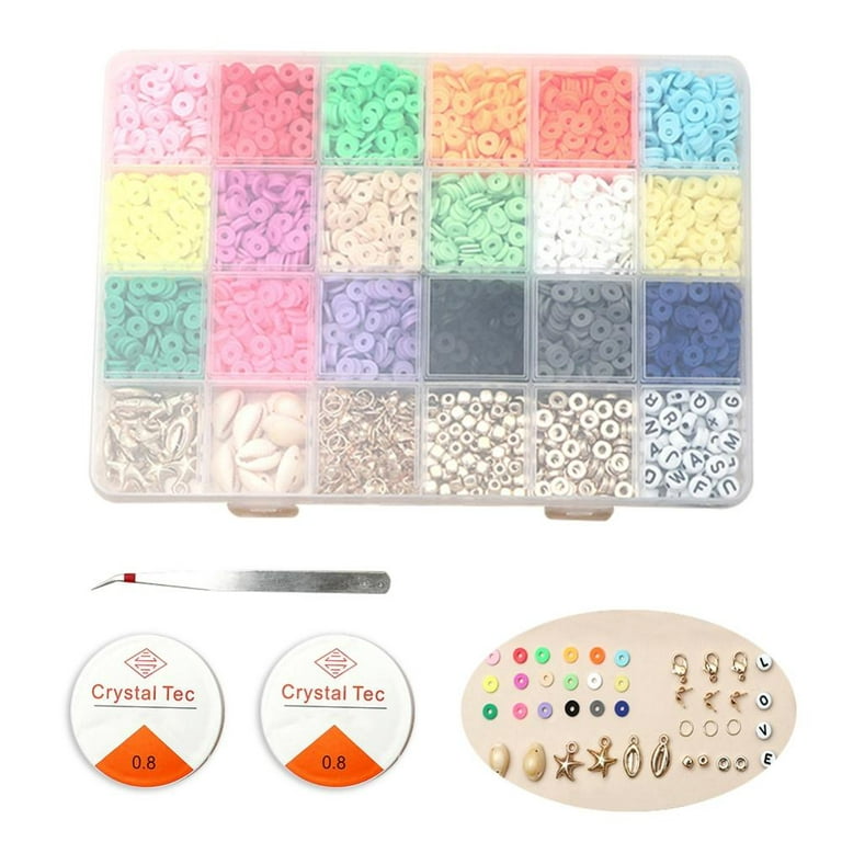 Clay Beads Vivid Colors for Jewelry Necklace Bracelet Making Kit