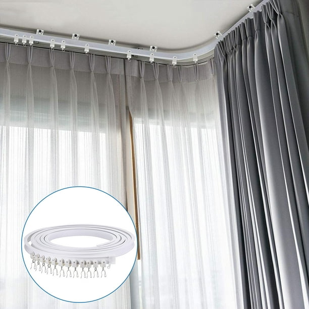 Bendable Ceiling Curved Curtain Track, Shower Curtain Ceiling Track Chains