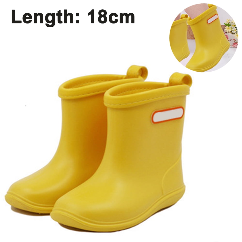 Kids Rain Boots Children Waterproof Shoes For Boys Girls Hesignd Yellow
