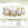 thumbnail image 3 of Easter Day Tablecloth Round - Bunny Floral Eggs Wrinkle Resistant Reusable Table Cloth 60 Inch Spring Seasonal Holiday Table Decoration for Party Indoor Outdoor, 3 of 6