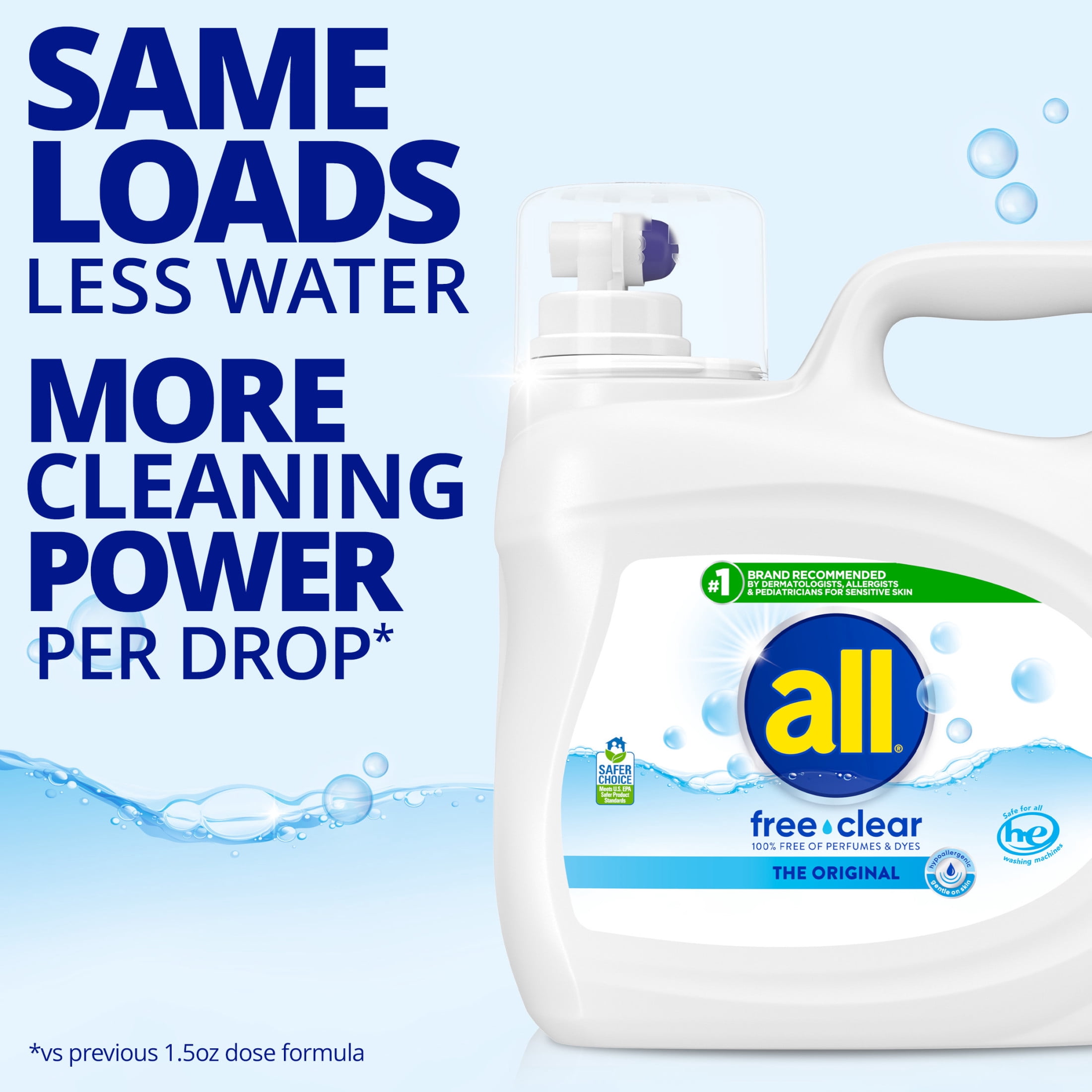 all Free Clear Liquid Laundry Detergent, 118 oz, 94 Loads