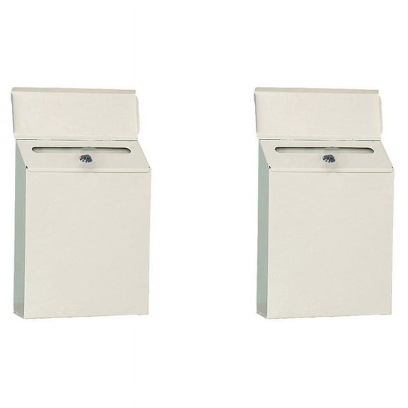 2X Mailbox Office Mailboxes Mail Boxes Outdoor Wall Mounted Locking Wall- Key Drop Box