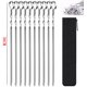 thumbnail image 1 of 10 brochetas de metal, brochetas de parrilla de acero inoxidable, planas reutilizables Hy, 1 of 5