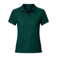 thumbnail image 4 of XIAOCHA Womens Solid Polo Shirt Collared Short Sleeve Button Placket Golf Top Casual Blouse, 4 of 4