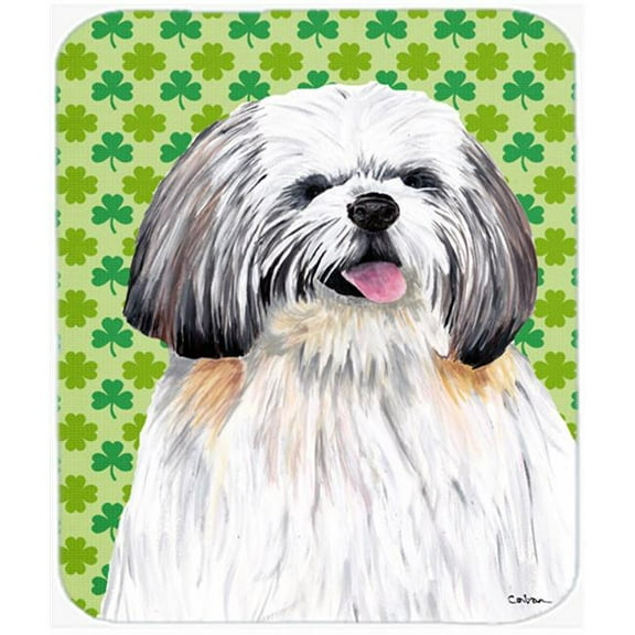 Shih Tzu St. Patricks Day Shamrock Portrait Mouse Pad, Hot Pad or Trivet