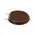 thumbnail image 5 of Renovators Supply Dark Oak Wooden Toilet Seat Round Toilet Seat w/Chrome Hinges and Non Slip Bumper, 5 of 7