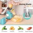 thumbnail image 3 of Rallador de queso Rotary X Home para cocina con 3 cuchillas, color azul, 3 of 8
