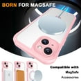 thumbnail image 4 of Allytechgroup iPhone 15 Case Magsafe, Mangetic Back Cover Wireless Charging Support Kickstand Ring Holder Anti-Scratch Phone Case for Apple iPhone 15, Pink, 4 of 6
