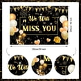 thumbnail image 6 of We Will Miss You Decorations Black and Gold We Will Miss You Backdrop Banner Good Luck Printed Balloons Gold Triangle Flag Banner for Going Away Farewell Retirement Graduation Party Decorations, 6 of 7