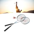 thumbnail image 3 of Badminton Racquet, Badminton Racket Kit Ovoid 1 Pair High Toughness  For Gym, 3 of 8