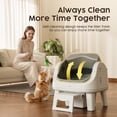 thumbnail image 3 of PetPivot AS12 Automatic Cat Litter Box Self-Cleaning with Safety Protection, Liners, Mat And Front Entry Step Included, Grey, 3 of 10
