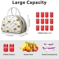 thumbnail image 4 of Reusable Sunflower Lnsulated Lunch Bag for Women & Men - Leakproof Water-Resistant Cooler Tote, Large Capacity for Work,Travel,Picnic,Beach & Office., 4 of 4