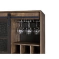 thumbnail image 2 of Ergode Wine Cabinet Obscure Glass, Rustic Oak & Black Finish, 2 of 3