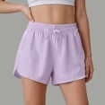 thumbnail image 2 of TOWED22 Girls Athletic Shorts Sports Running Workout Track Cheer Teen Gym Summer Dolphin Pockets(Purple,4-5 Y), 2 of 4