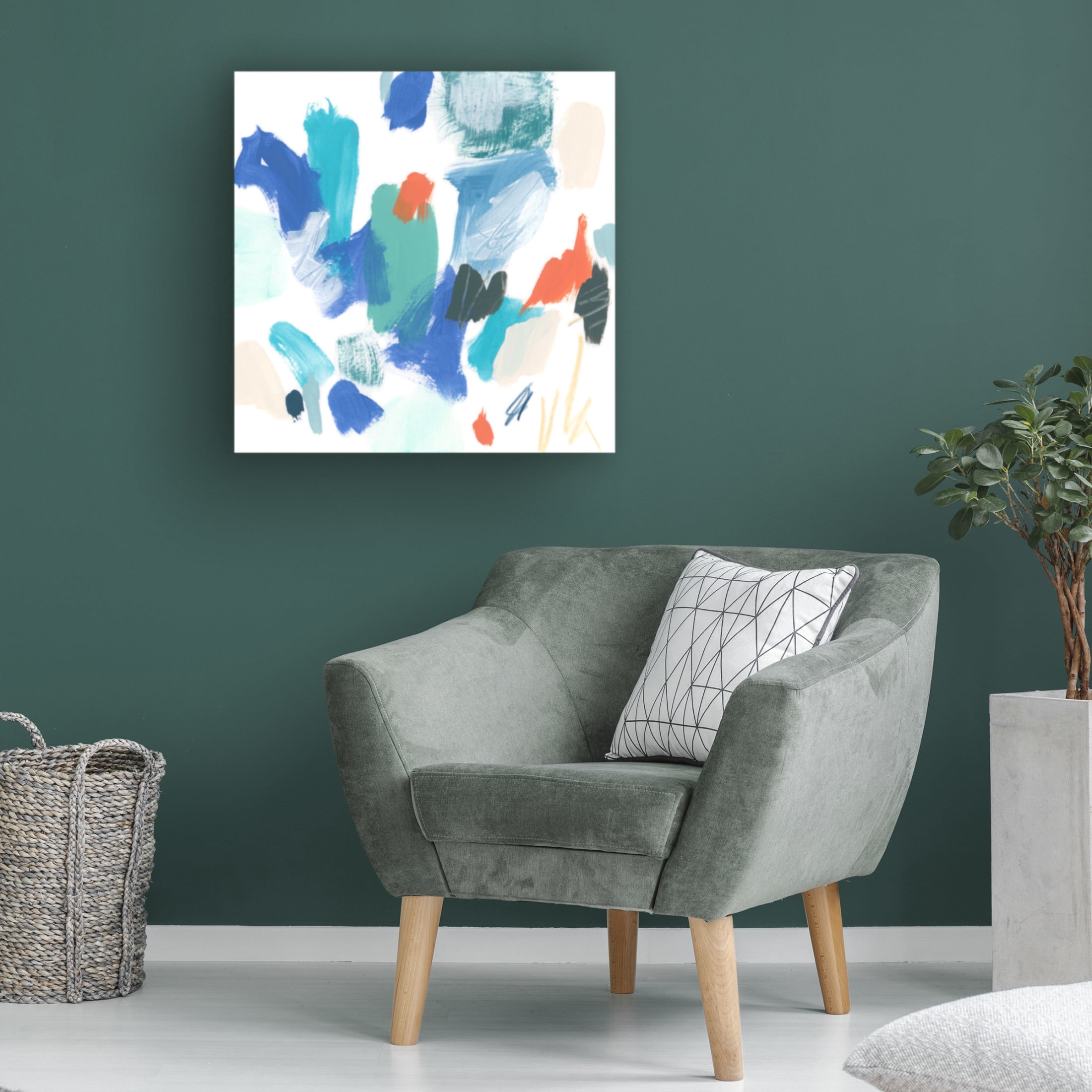 Canvas Wall Art - June Erica Vess 'Color Curcuit III' Wall Art for Living Room, Bedroom, or Office Décor by Trademark Fine Art - 14 x 14 Inches