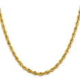 thumbnail image 2 of 14K Yellow Gold Rope Chain Necklace 24 inch 4.25 mm Semi Solid with Lobster Clasp, 2 of 4