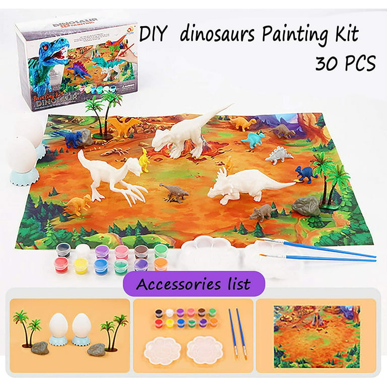 Kids Crafts and Arts Set Painting Kit - Dinosaurs Toys Art and Craft  Supplies Party Favors for Boys Girls Age 4 5 6 7 Years Old Kid Creativity  DIY Gift Easter Paint